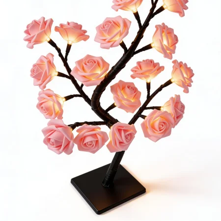 RoseGlow LED-rozenboom nachtlamp